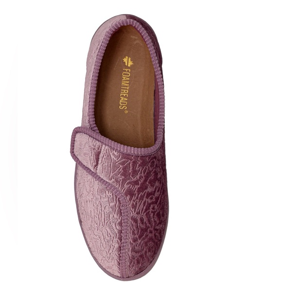 Foamtreads Jewel 2 Dusty Rose Womens Embossed Velour Slipper Size 8.5 M - Picture 10 of 12